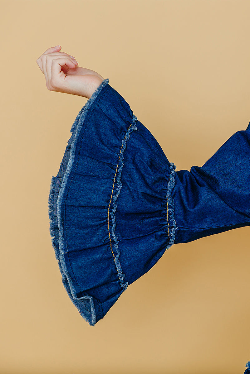 Abito corto in denim