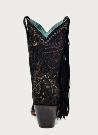 Stivaletto western con frange Corral