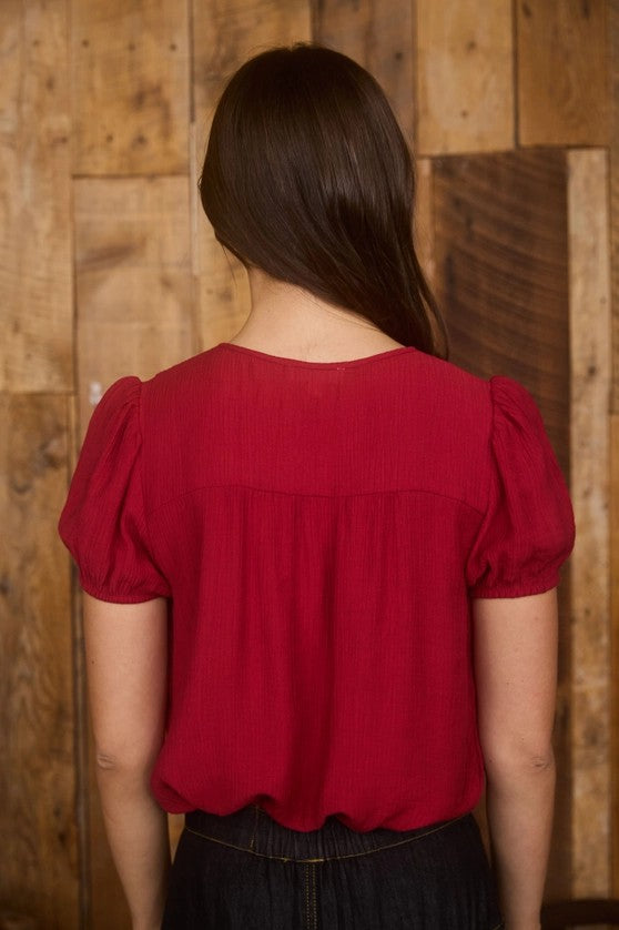 Blusa bordeaux