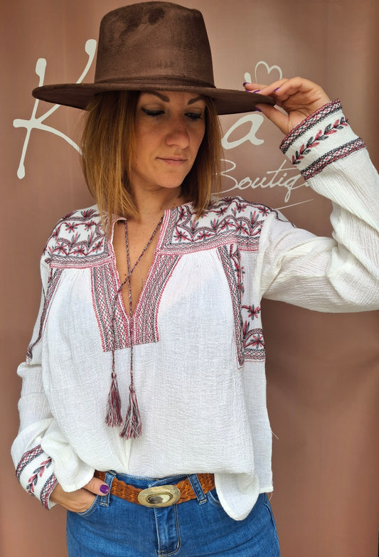Blusa ricamata Isabela