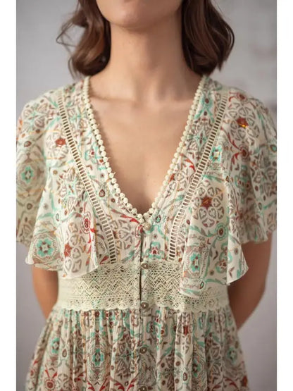 Vestito corto con stampa