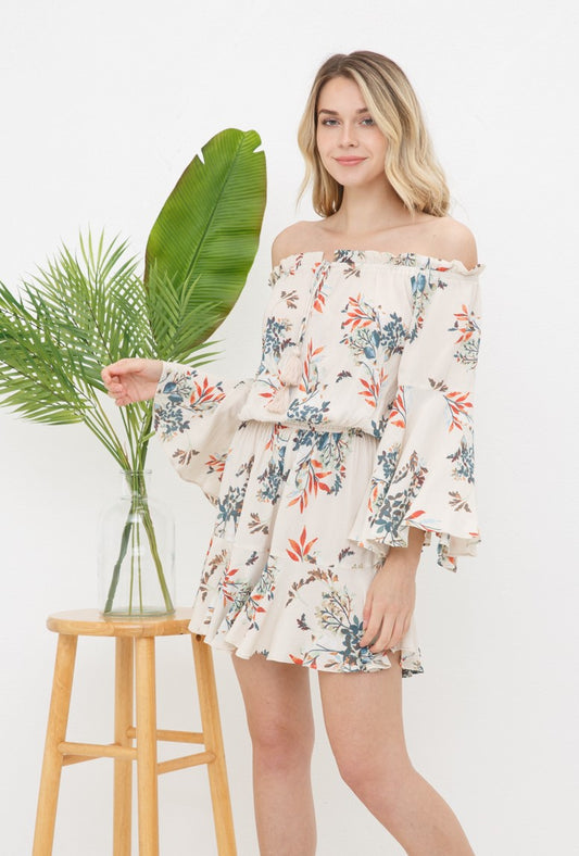 Tutina con fantasia floreale