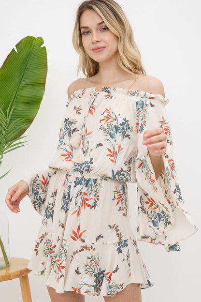 Tutina con fantasia floreale