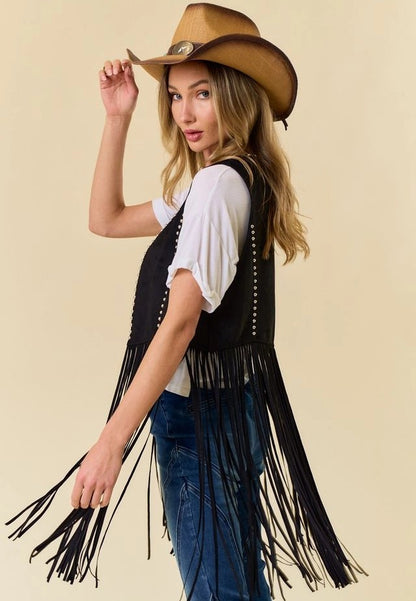 Gilet western con borchie