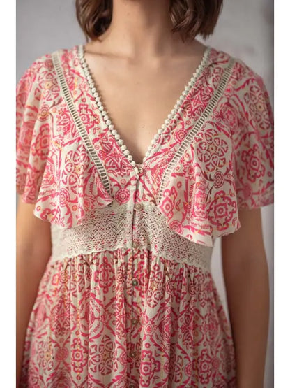 Vestito corto con stampa