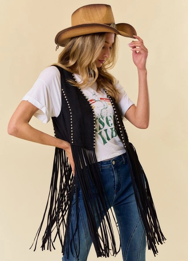 Gilet western con borchie