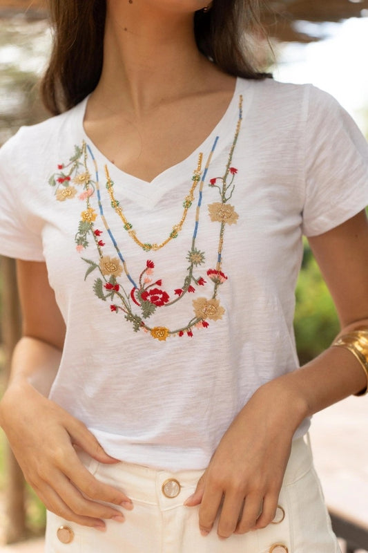 T-shirt con ricamo