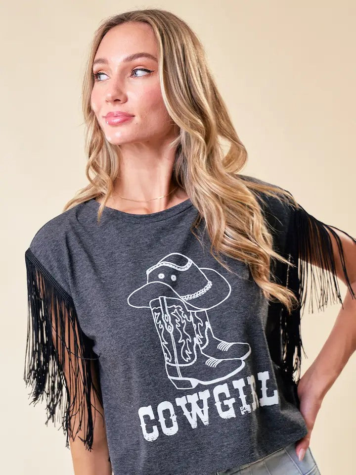 T-shirt con stampa western