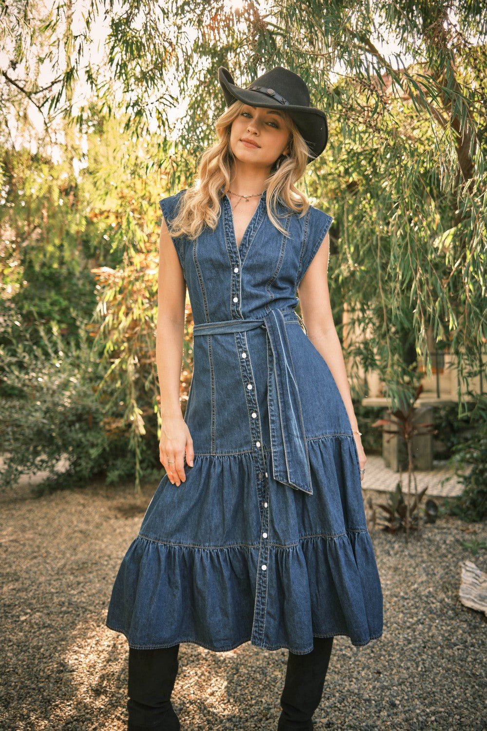 Vestito midi denim