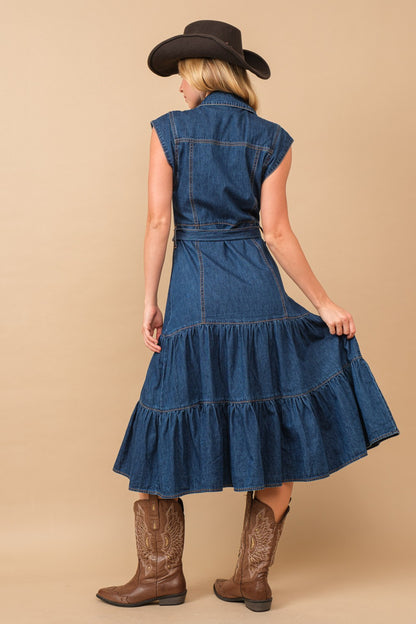 Vestito midi denim