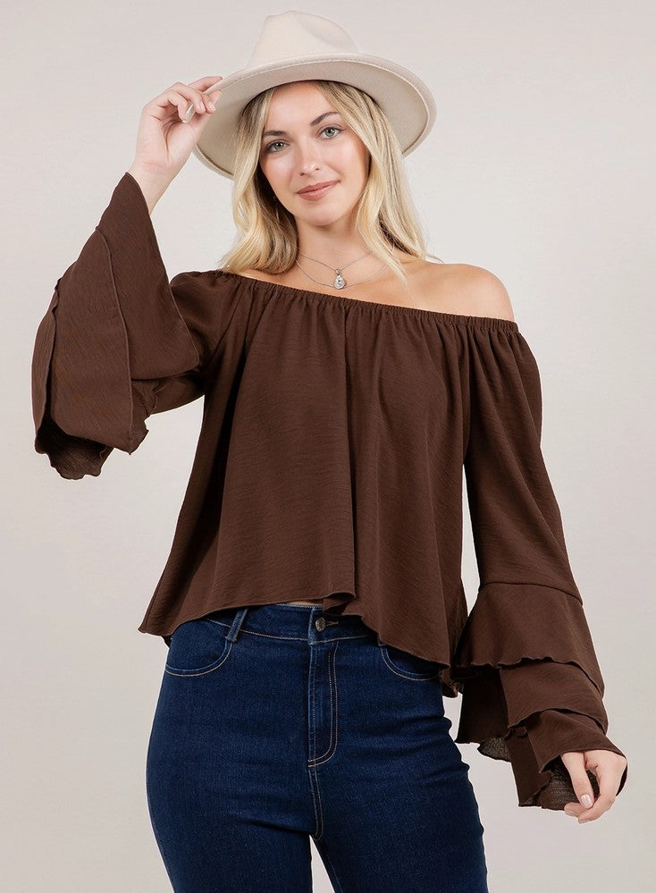 Top western color cioccolato