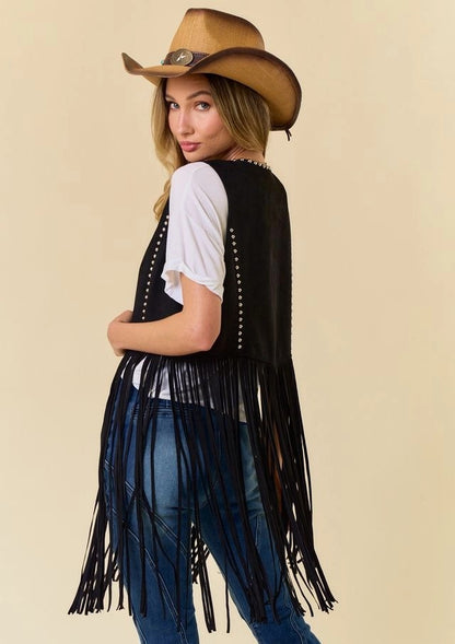 Gilet western con borchie