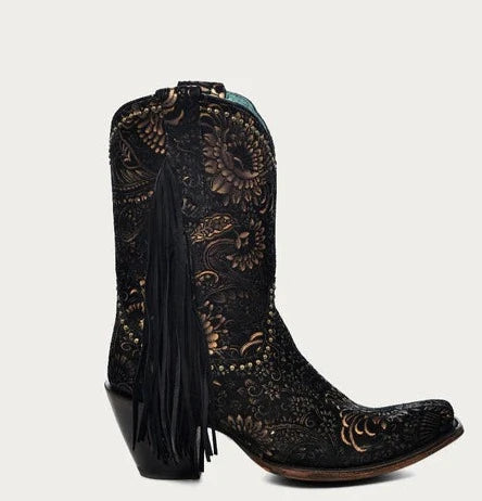Stivaletto western con frange Corral