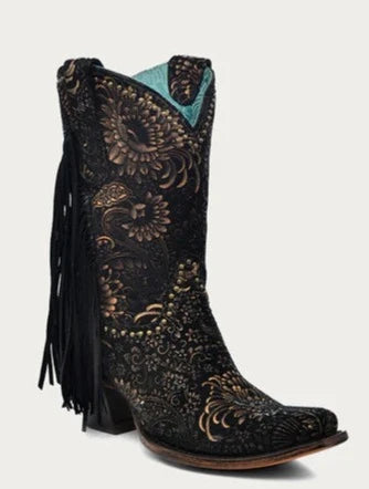 Stivaletto western con frange Corral