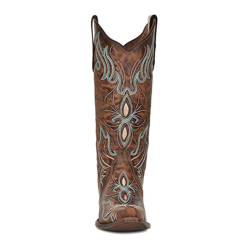 Stivali Western Circle G by Corral marrone/turchese