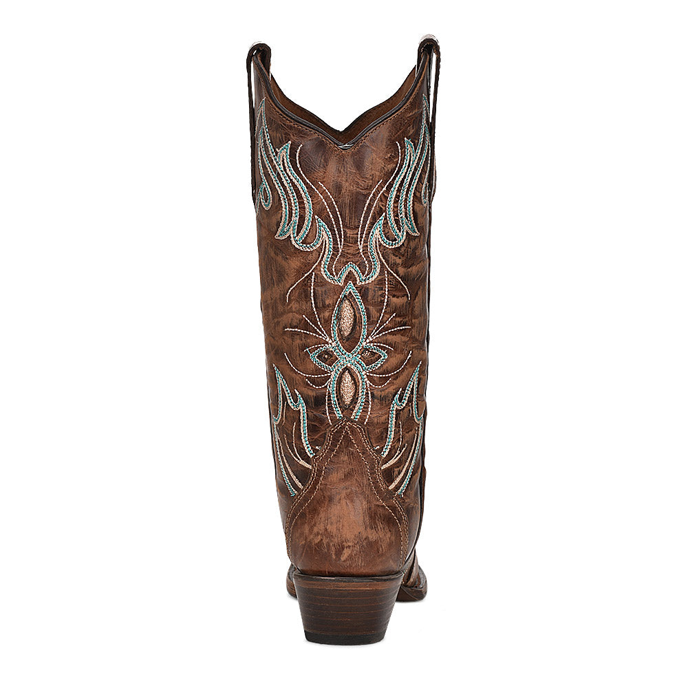 Stivali Western Circle G by Corral marrone/turchese