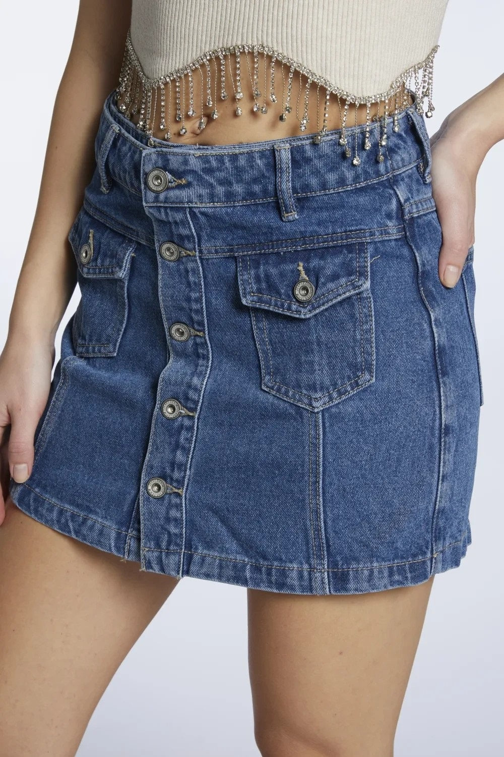 Gonna a pantaloncino denim