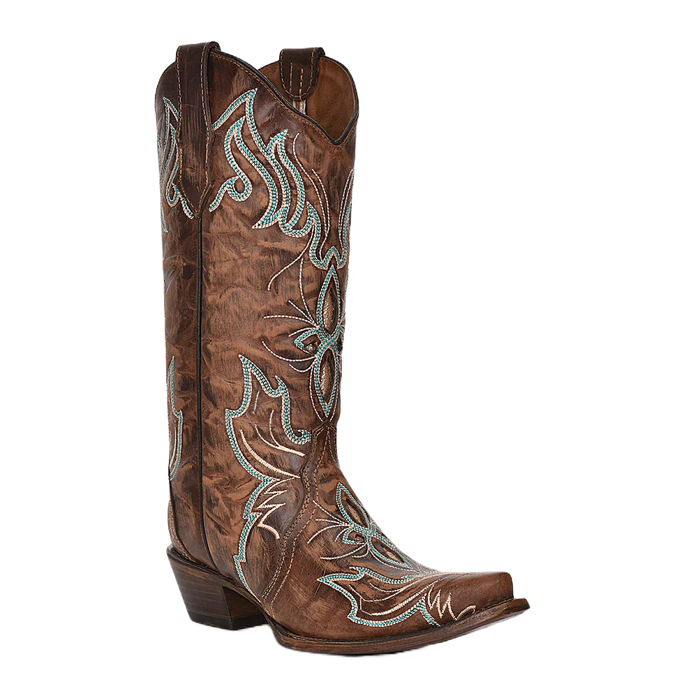 Stivali Western Circle G by Corral marrone/turchese