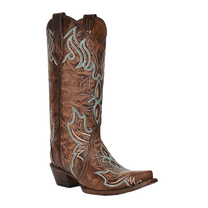 Stivali Western Circle G by Corral marrone/turchese