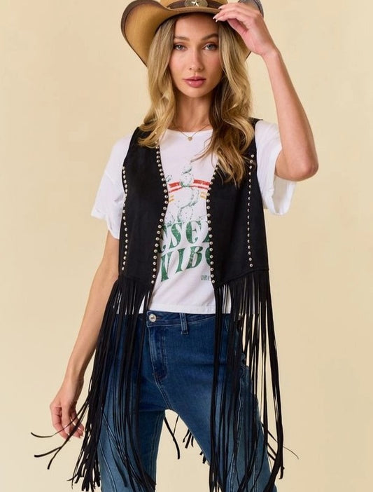 Gilet western con borchie