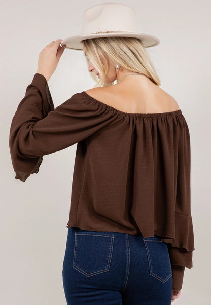 Top western color cioccolato