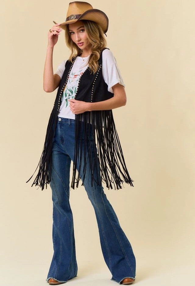 Gilet western con borchie