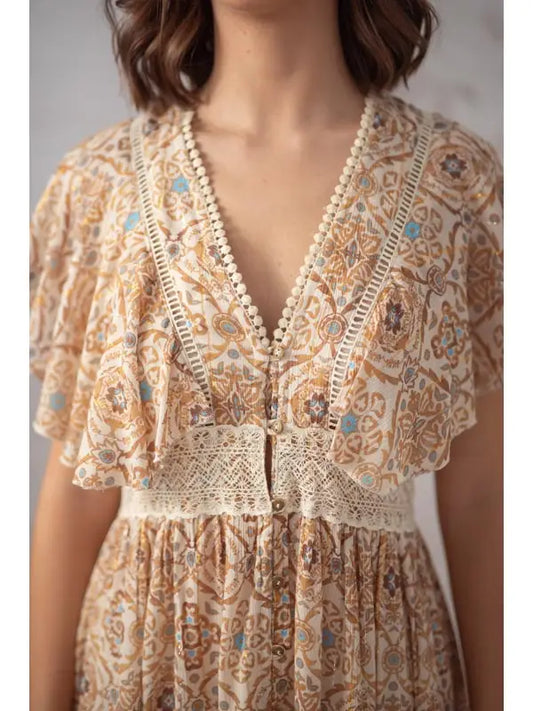 Vestito corto con stampa