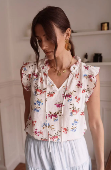 Blusa a Stampa Floreale
