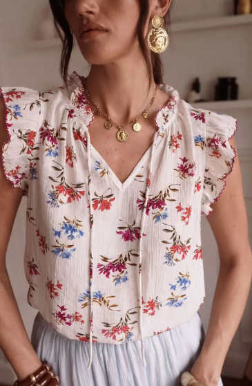 Blusa a Stampa Floreale