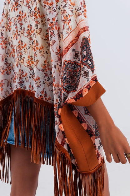 Kimono con frange