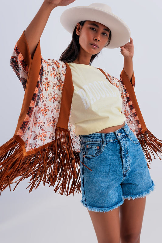 Kimono con frange